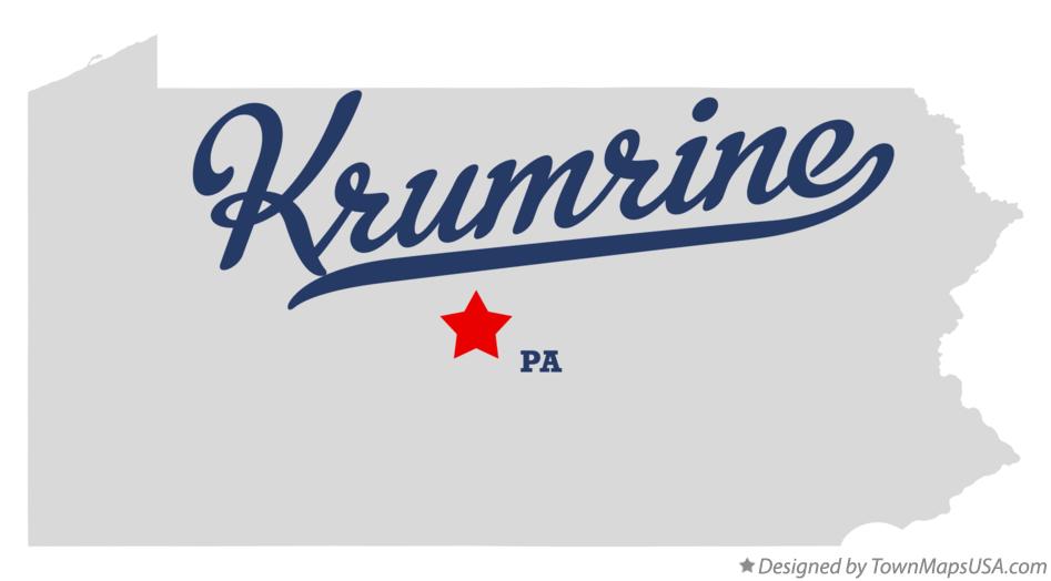 Map of Krumrine Pennsylvania PA