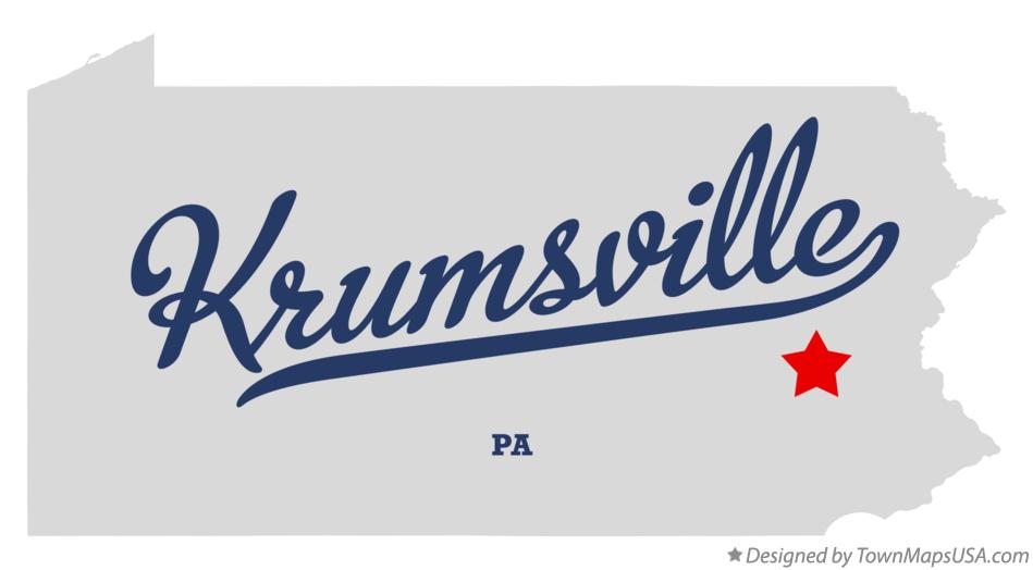 Map of Krumsville Pennsylvania PA