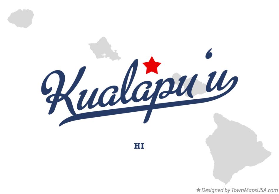 Map of Kualapu‘u Hawaii HI