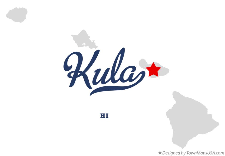 Map of Kula Hawaii HI