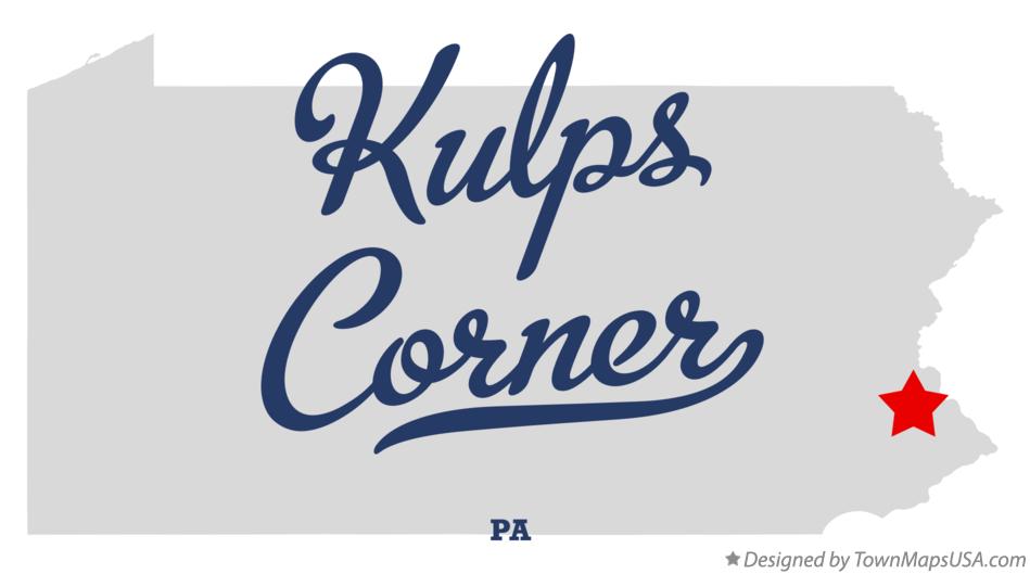 Map of Kulps Corner Pennsylvania PA
