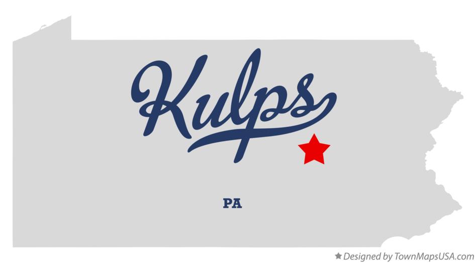 Map of Kulps Pennsylvania PA
