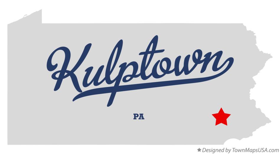 Map of Kulptown Pennsylvania PA