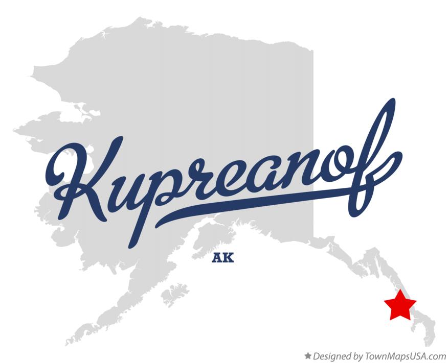 Map of Kupreanof Alaska AK
