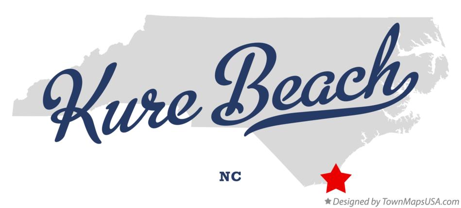 Map of Kure Beach North Carolina NC