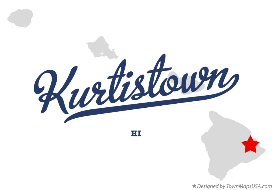 Map of Kurtistown Hawaii HI