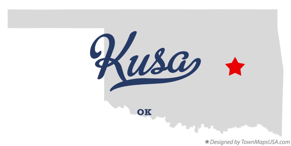 Map of Kusa Oklahoma OK