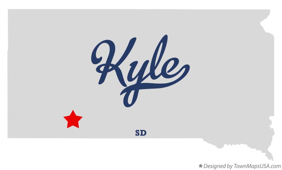 Map of Kyle South Dakota SD