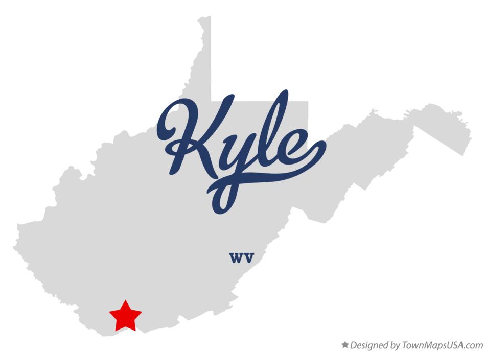 Map of Kyle West Virginia WV