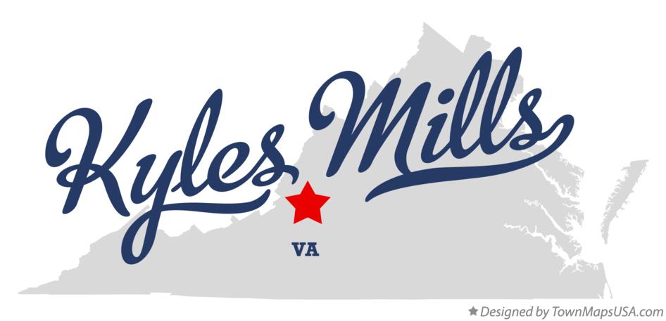 Map of Kyles Mills Virginia VA
