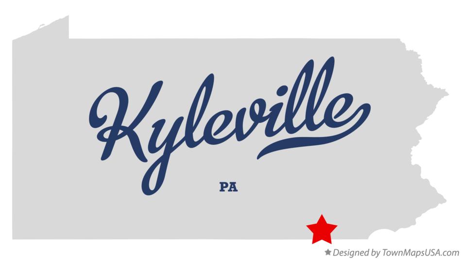 Map of Kyleville Pennsylvania PA