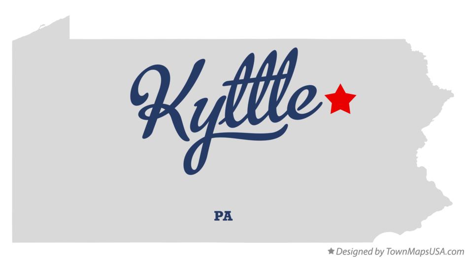 Map of Kyttle Pennsylvania PA