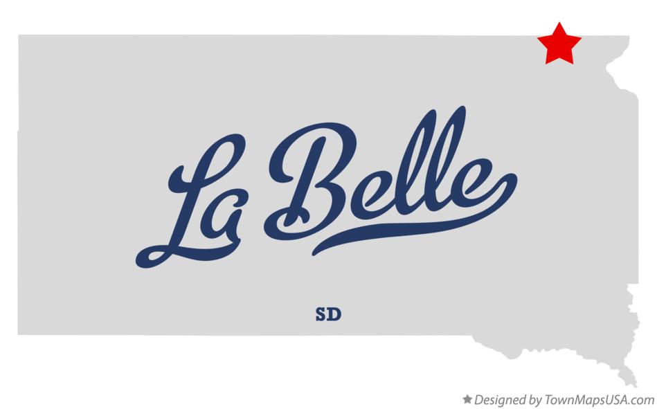 Map of La Belle South Dakota SD