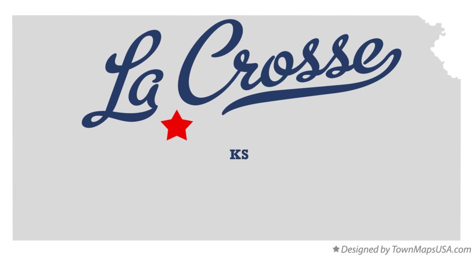 Map of La Crosse Kansas KS