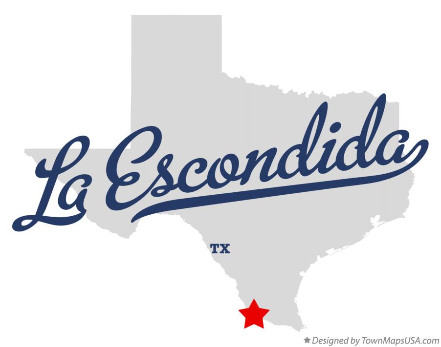 Map of La Escondida Texas TX