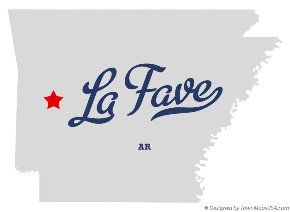 Map of La Fave Arkansas AR