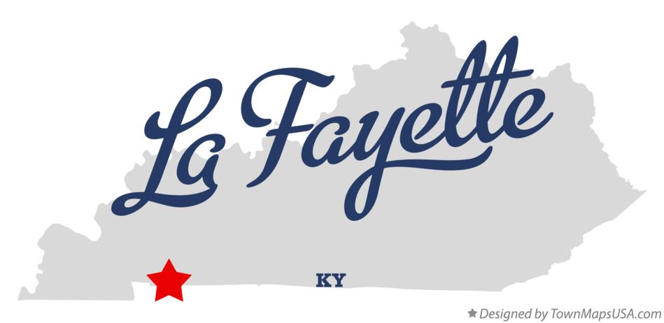Map of La Fayette Kentucky KY