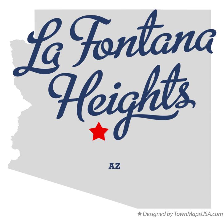 Map of La Fontana Heights Arizona AZ