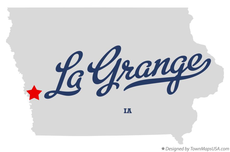 Map of La Grange Iowa IA