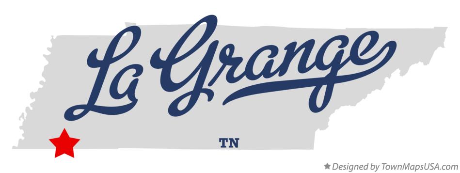 Map of La Grange Tennessee TN