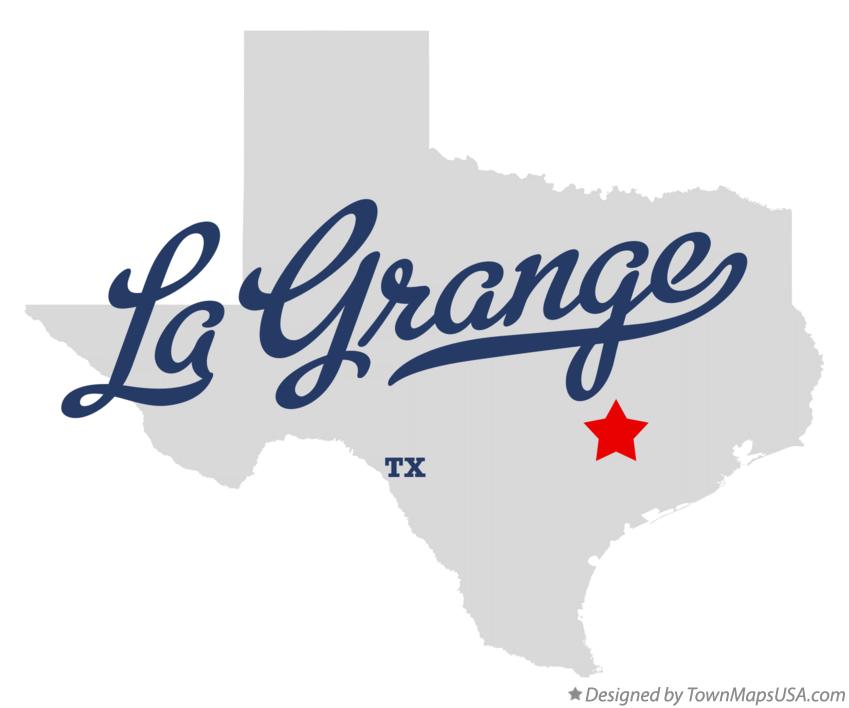 Map of La Grange Texas TX