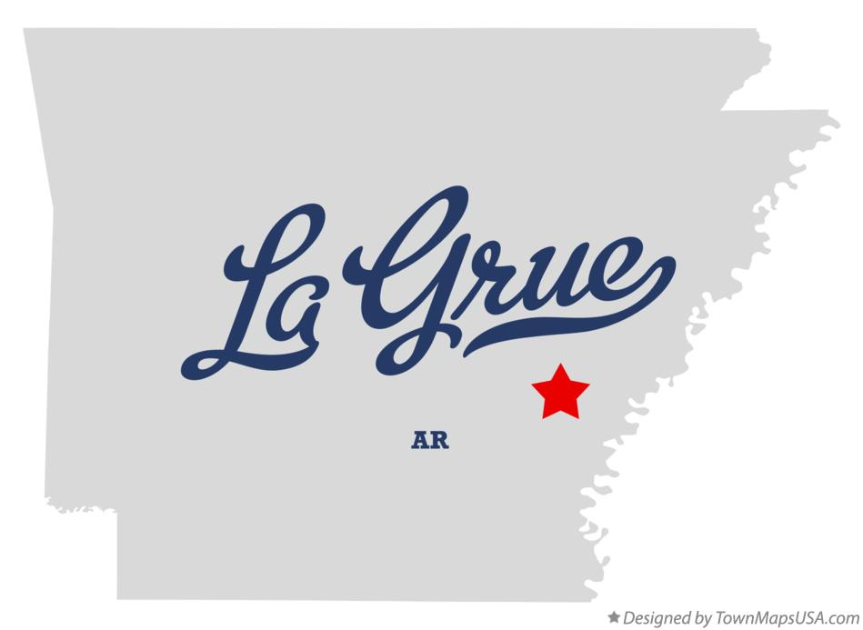Map of La Grue Arkansas AR