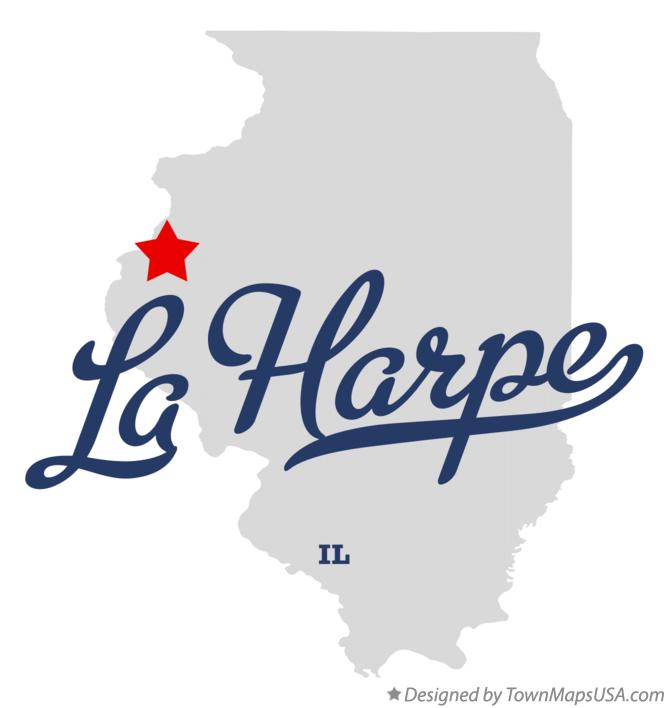 Map of La Harpe Illinois IL