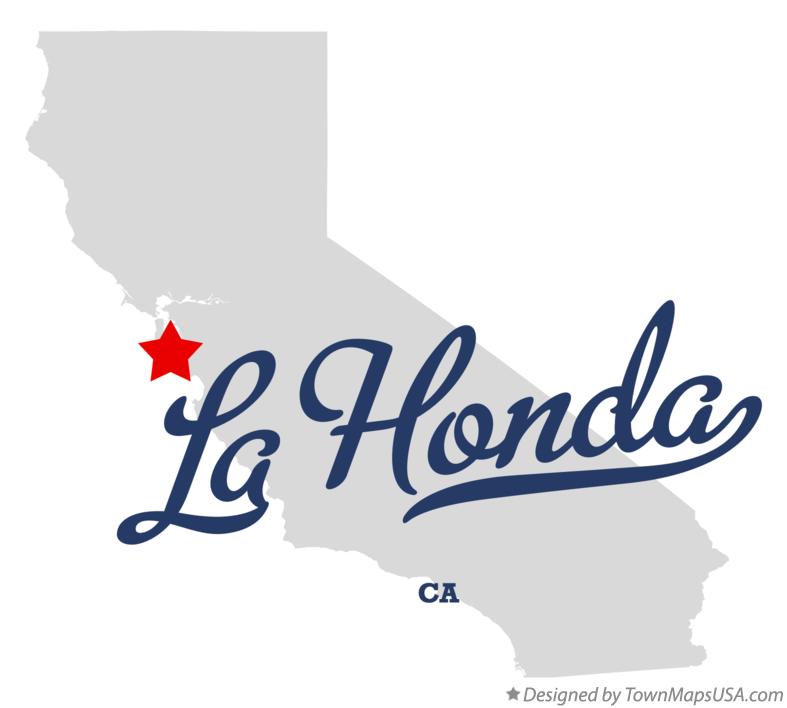 Map of La Honda California CA