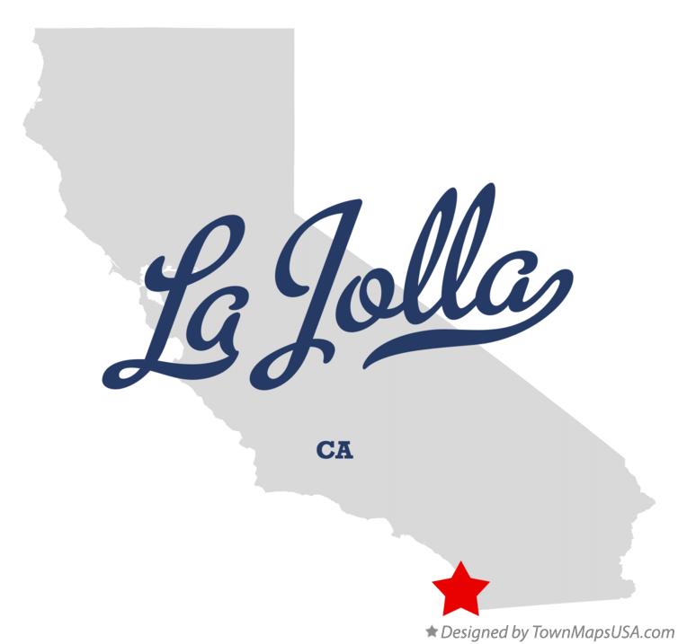 Map of La Jolla California CA