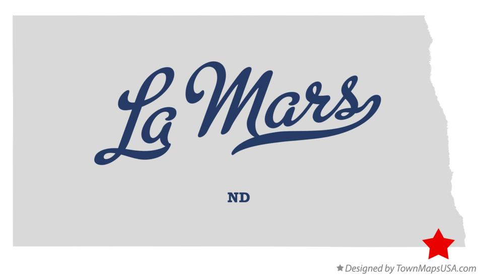 Map of La Mars North Dakota ND