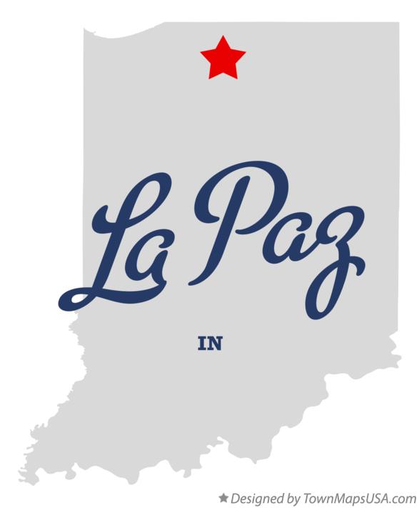 Map of La Paz Indiana IN