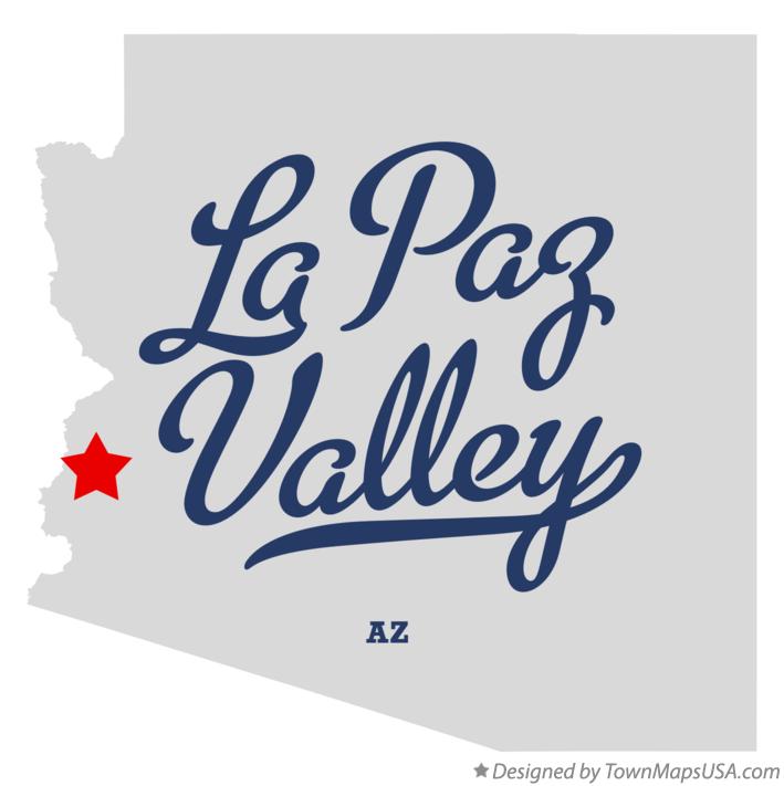 Map of La Paz Valley Arizona AZ