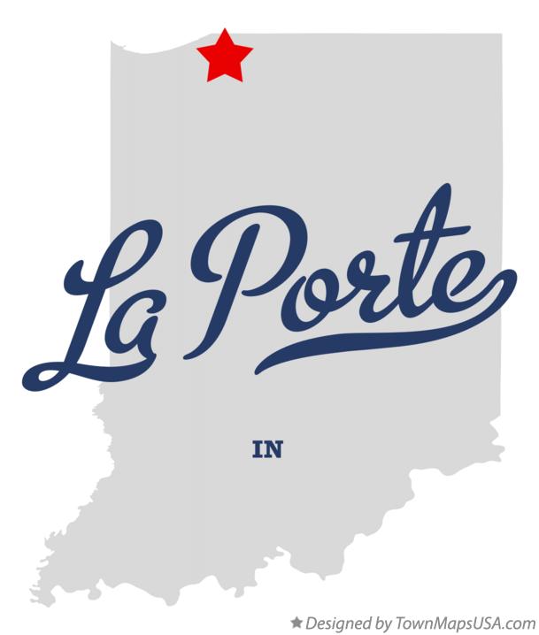 Map of La Porte Indiana IN