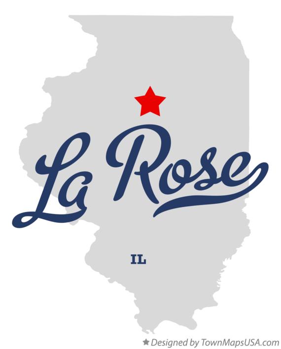 Map of La Rose Illinois IL