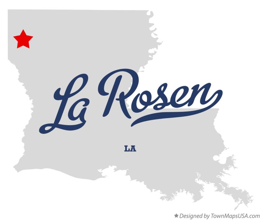 Map of La Rosen Louisiana LA