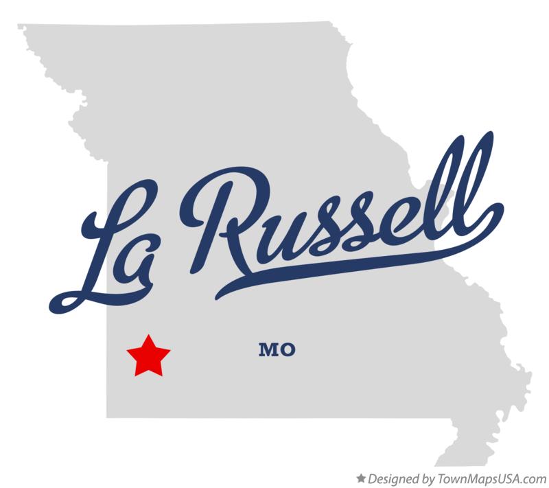 Map of La Russell Missouri MO