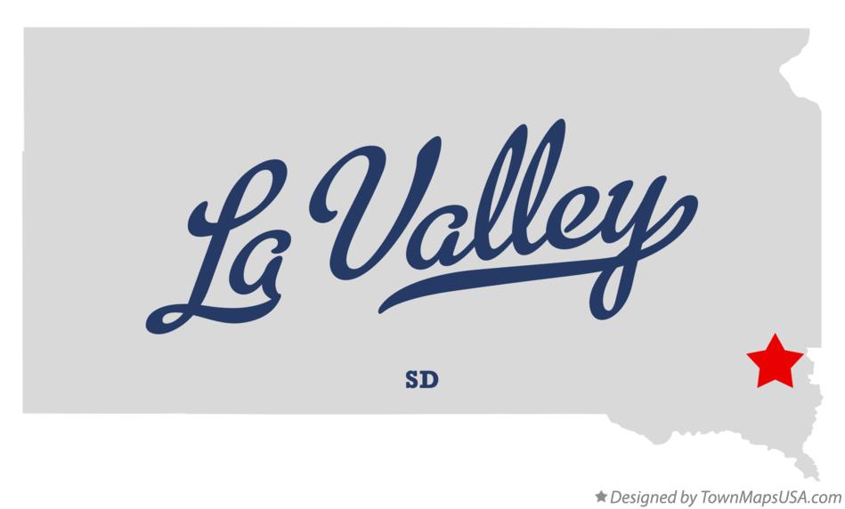 Map of La Valley South Dakota SD