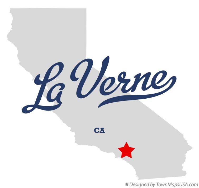 Map of La Verne California CA