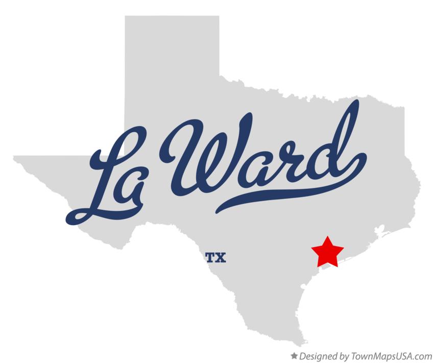 Map of La Ward Texas TX