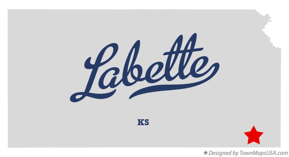 Map of Labette Kansas KS
