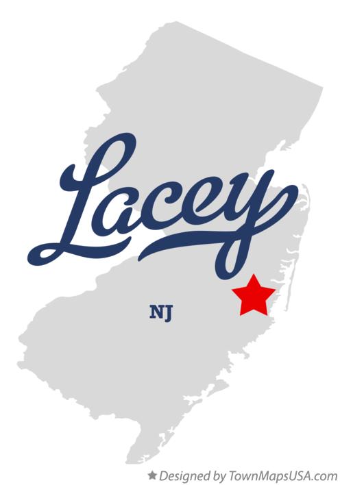 Map of Lacey New Jersey NJ