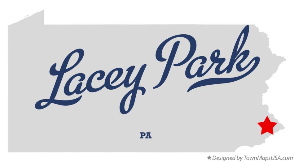 Map of Lacey Park Pennsylvania PA