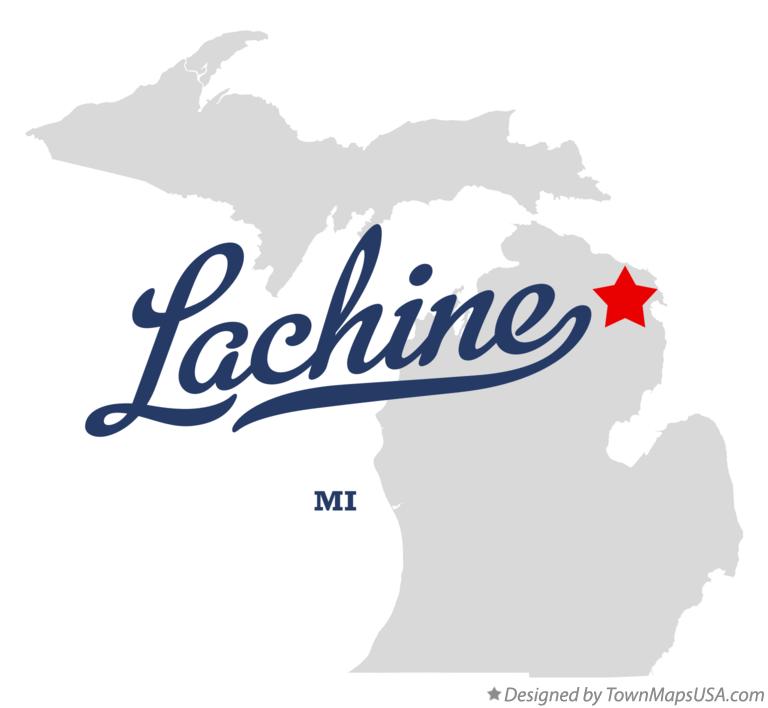 Map of Lachine Michigan MI