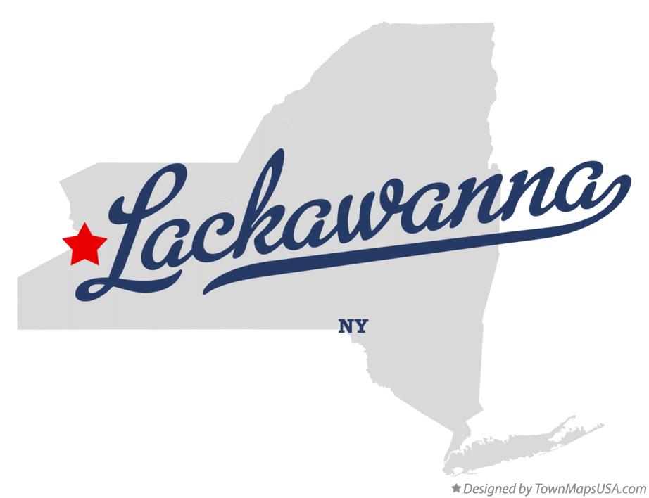 Map of Lackawanna New York NY