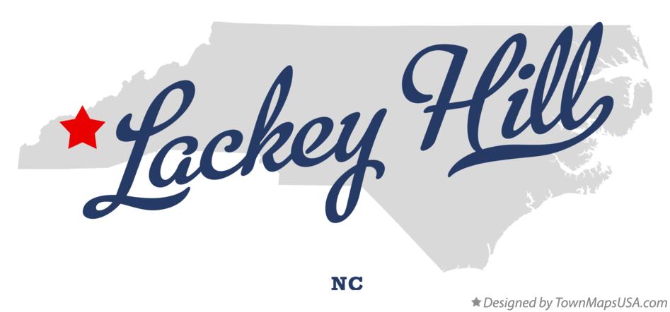 Map of Lackey Hill North Carolina NC