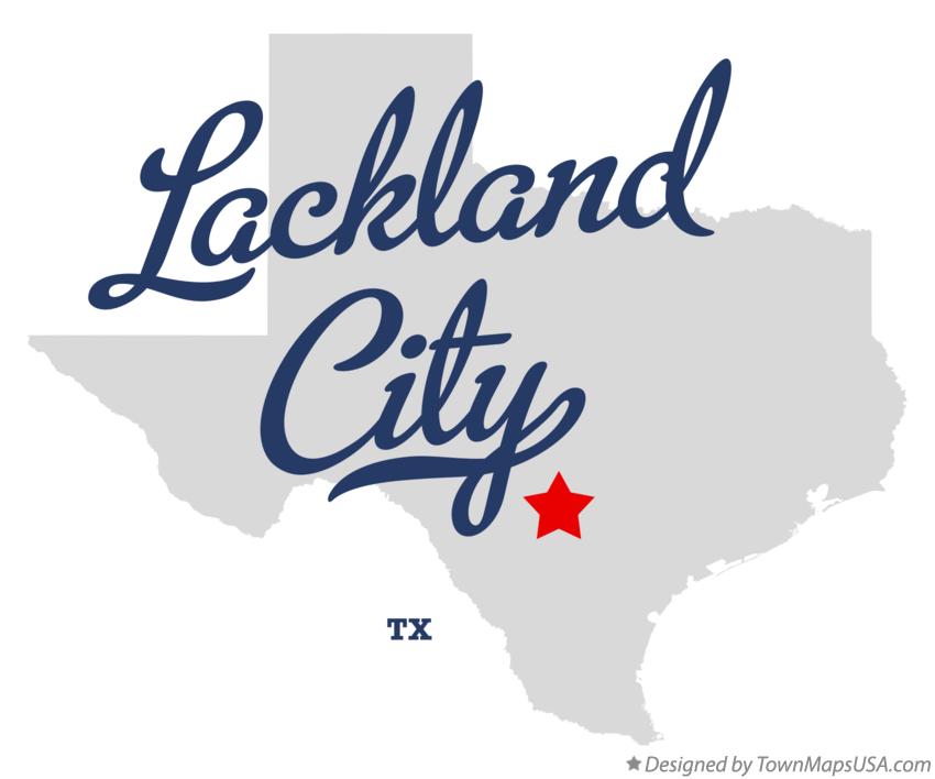 Map of Lackland City Texas TX
