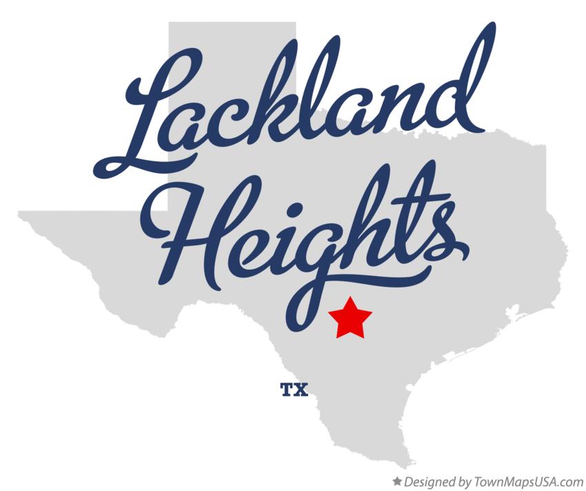Map of Lackland Heights Texas TX
