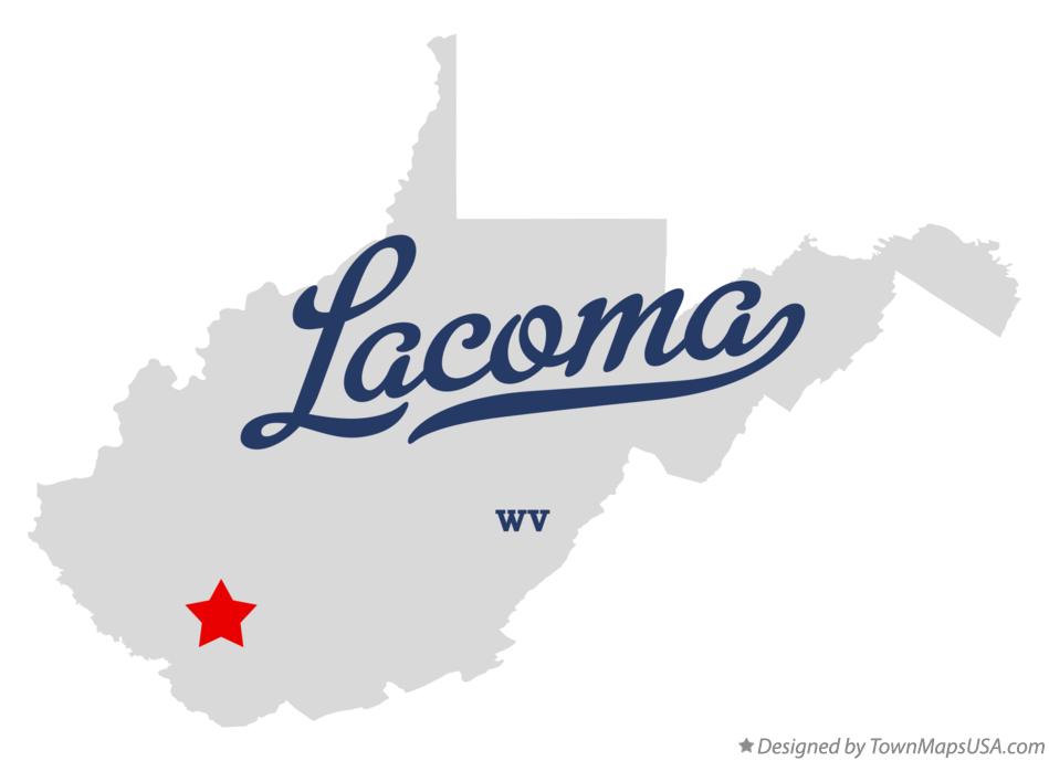 Map of Lacoma West Virginia WV