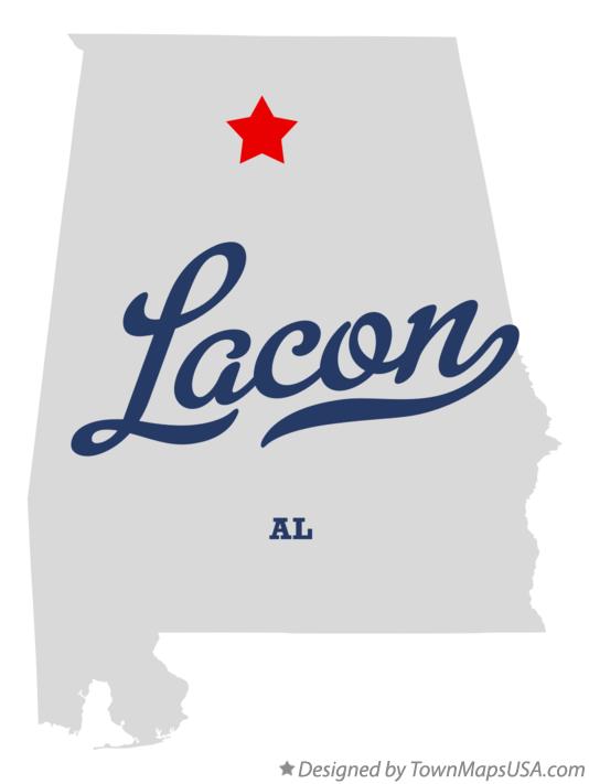 Map of Lacon Alabama AL