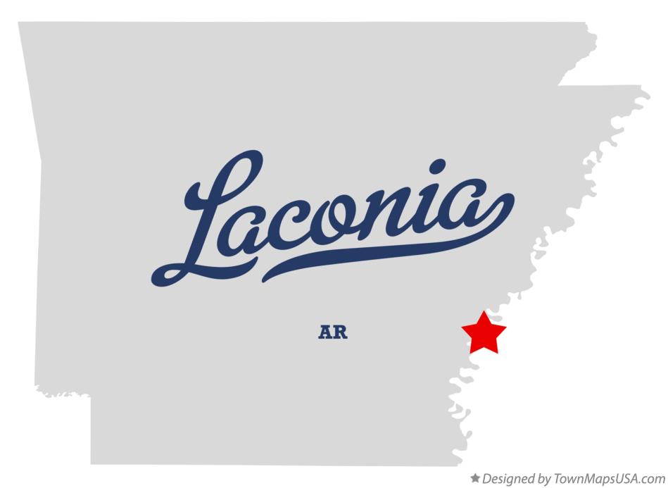 Map of Laconia Arkansas AR